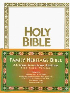 Family Heirloom Bible: African American Kjv, White, Leatherflex, Velva Gold Edges/African American Edition: 9780840713711: Books