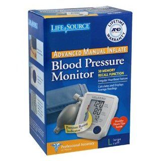 Lifesource Advanced Manual Inflate UA 705VL Blood Pressure Monitor DIGital UA705VL ADULT Large 14.2   17.7" (36   45 cm): Health & Personal Care