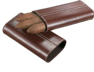 Visol VCASE705 Lone Star Brown Leather Cigar Case with Interior Cedar Lining: Kitchen & Dining