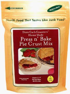 Dixie Carb Counters 1 Net Carb Home Made Press n' Bake Pie Crust Mix : Pie Crust Doughs : Grocery & Gourmet Food