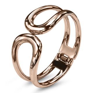 bangle in stainless steel with rose ion plate orig $ 79 00 now $ 67