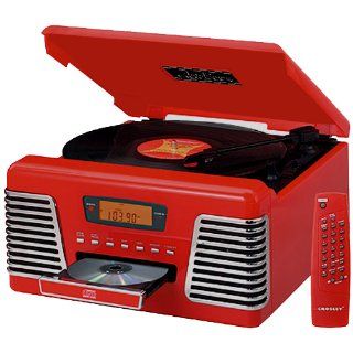 Crosley CR712 Autorama Turntable with CD Player and AM/FM Radio, Red (Discontinued by Manufacturer): Electronics