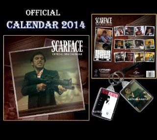 SCARFACE OFFICIAL CALENDAR 2014 + SCARFACE KEYCHAIN KEYRING : Wall Calendars : Office Products