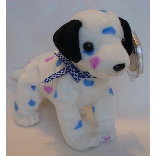 TY Beanie Baby   DIZZY the Dalmatian (black spots, black ears & red collar): Toys & Games