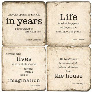 Funny Quotes Drink Coasters: Kitchen & Dining