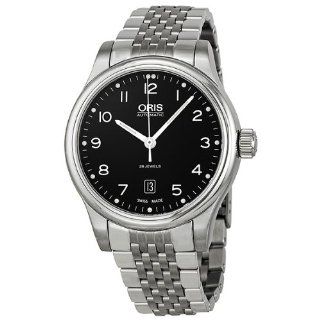 Oris Classic Date Automatic Black Dial Steel Mens Watch 01 733 7594 4094 07 8 20 61: Oris: Watches