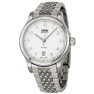 Oris Classic Date Automatic Silver Dial Steel Mens Watch 01 733 7594 4091 07 8 20 61: Oris: Watches