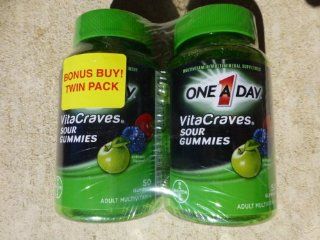 One A Day VitaCraves Sour Gummy Multivitamin, 50 Count Gummies (Bonus Pack of 2): Health & Personal Care