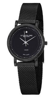 Stuhrling Original Women's 734LM.03 Classic Ascot Casatorra Elite Swiss Quartz Genuine Diamond Black Mesh Bracelet Watch: Watches
