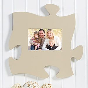 Puzzle Piece Wall Picture Frame   Tan