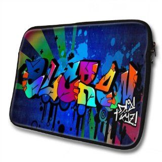"Graffiti Names" designed for Algren, Designer 14''   39x31cm, Black Waterproof Neoprene Zipped Laptop Sleeve / Case / Pouch.: Cell Phones & Accessories