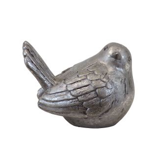 Silver Leaf Ceramic Bird