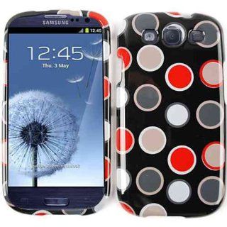 Cell Armor I747 SNAP TP1257 Snap On Case for Samsung Galaxy SIII   Retail Packaging   New Polka Dots on Black: Cell Phones & Accessories