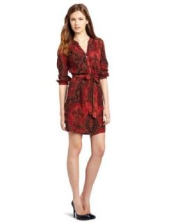 Lucky Brand Women's Oriental Rug Shirt Dress, Red Multi, X Small at  Womens Clothing store: