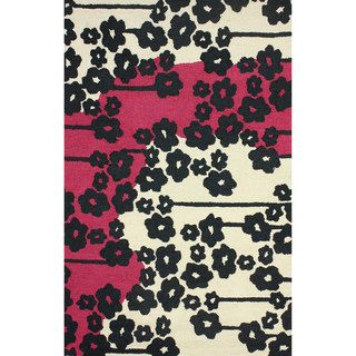 Nuloom Handmade Modern Poppy Fuschia Rug (5 X 8)