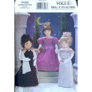Vogue 7422   18 Inch Doll Evening Gowns   Patterns for 3 Dresses (Vogue Doll Collection, Also Sold as Vogue 757): Linda Carr: Books