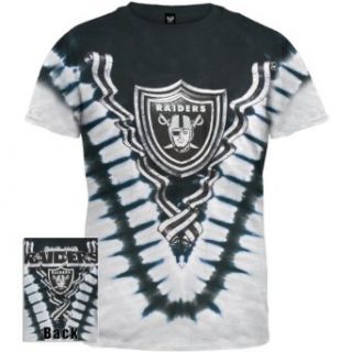 Oakland Raiders   Mens Logo V dye Tie Dye T shirt Large Grey : Novelty T Shirts : Sports & Outdoors