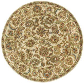 Safavieh Classics Collection CL758A Handmade Ivory Wool Round Area Rug, 5 Feet  