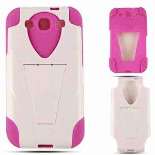 Cell Armor I747 PC JELLY 03 EH Samsung Galaxy S III I747 Hybrid Fit On Case   Retail Packaging   Hot Pink Skin with White Snap: Cell Phones & Accessories