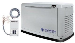 Centurion 5896 20, 000 Watt Liquid Propane/Natural Gas Air Cooled Standby Generator With Transfer Switch : Power Generators : Patio, Lawn & Garden
