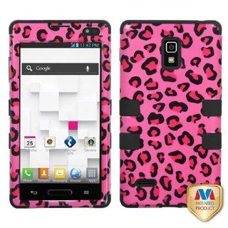 MyBat LGP769HPCTUFFIM005NP Rugged Hybrid TUFF Case for LG Optimus L9/Optimus 4G   Retail Packaging   Leopard Skin/Black: Cell Phones & Accessories