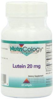 Nutricology Lutein 20 Mg, Softgels, 60 Count: Health & Personal Care