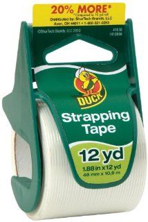 Duck Brand General Purpose Strapping Tape with Dispenser, 1.88 Inches x 12 Yards, 1.5 Inch Core (297440) : Packing Tape : Office Products