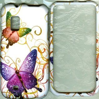 Purple Butterfly Samsung Fascinate, Mesmerize (Galaxy S) i500 Hard Case Cover: Cell Phones & Accessories