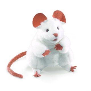 Folkmanis White Mouse 8in Hand Puppet: Toys & Games