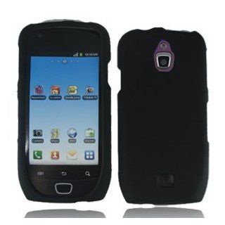 For T Mobil Sansung Exhibit 4G T759 Accessory   Rubber Black Case Cover: Cell Phones & Accessories