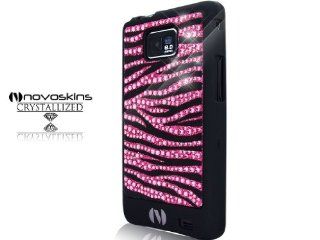 Samsung Galaxy S 2 II i9100 Novoskins Pink Crystal Zebra Black Luxe Hard Case (International Model and AT&T SGH i777)SALE Cell Phones & Accessories