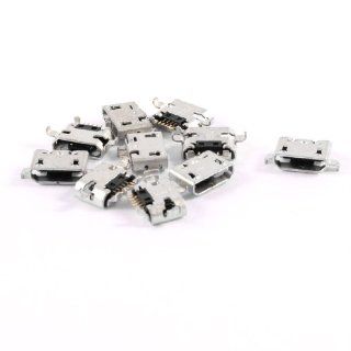 10 Pcs Micro USB Data Sync Charger Charging Jack Connector Socket: Cell Phones & Accessories