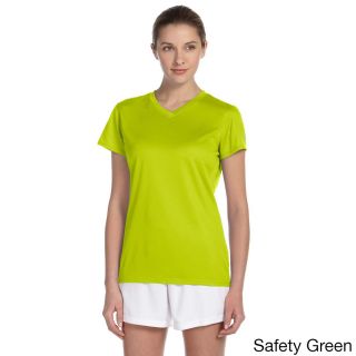 New Balance New Balance Womens Endurance Athletic V neck T shirt Green Size L (12 : 14)