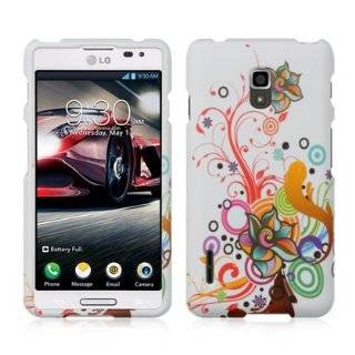  VMG For LG Optimus F7 US780 (US Cellular, Boost Mobile) Cell Phone Matte Hard Case Cover   White Colorful Abstract Floral Flower [SPECIAL PROMO PRICE]: Everything Else
