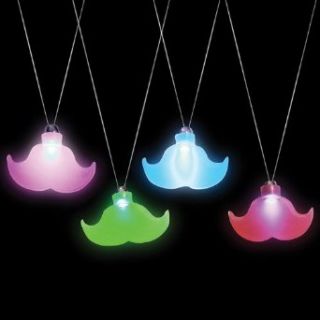 Light Up Moustache Necklace Party Accessory: Toys & Games