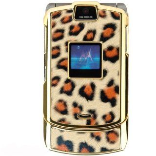 Cuffu Motorola V3 Fashion Case Leopard Chrome Hard Case Ultimate Quality Beauty