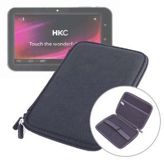 DURAGADGET 7" Rigid Black Splash & Impact Resistant Zip Sleeve For HKC Clear Tablet P774A BBL IPS Screen with 16GB Memory and Google Mobile Services: Computers & Accessories
