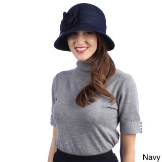 Swan Hat Swan Womens All year round Denim Ribbon Packable Hat Navy Size One Size Fits Most