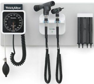 Welch Allyn GS 777 Wall Transformer with PanOptic Ophthalmoscope, MacroView Otoscope, Wall Aneroid, KleenSpec Specula Dispenser and Wall Board: Health & Personal Care