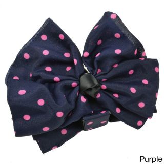 Kate Marie Kate Marie Wanda Polka Dot Pinch clip Bow Purple Size One Size Fits Most