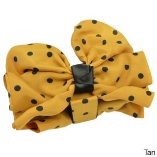 Kate Marie Kate Marie Wanda Polka Dot Pinch clip Bow Tan Size One Size Fits Most
