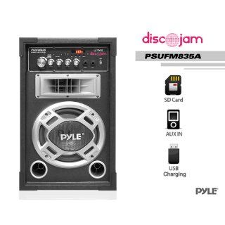 Pyle PSUFM835A 800 Watt 2 Way Speaker Systems, USB/SD Card Readers, FM Radio, AUX Input Musical Instruments
