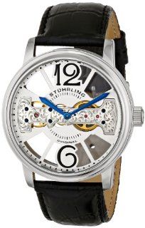 Stuhrling Original Men's 785.01 Classic Analog Display Mechanical Hand Wind Black Watch Watches