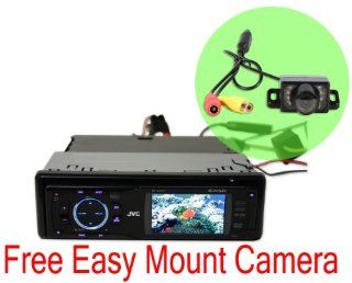 JVC KD AVX11 IN DASH CAR DVD, CD,  PLAYER W/ 2.7" TFT MONITOR W/ BUILT IN AM FM RADIO + SATELLITE RADIO READY + IPOD READY, BLUETOOTH + ROCKVILLE RMC2 EASY MOUNT NIGHT VISION BACK UP CAMERA  Vehicle Cd Digital Music Player Receivers  Car Electron