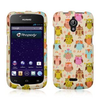 Crystal Rubber Hard Case Fancy Owl Phone Cover for HUAWEI VITRIA: Cell Phones & Accessories