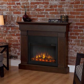 Real Frame Crawford Chestnut Oak Electric Fireplace