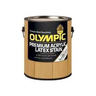 Olympic 1G Solid Color Premium Acrylic Latex Stain Russet 250VOC   Household Wood Stains