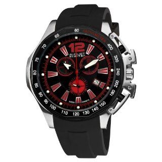 August Steiner Men's ASA803R Stainless Steel Sport Chronograph GMT Watch: Watches