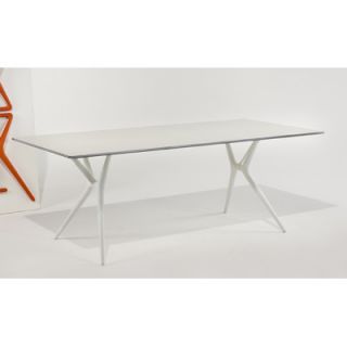 Kartell Spoon Dining Table 450X Finish: White, Size: Medium Rectangular