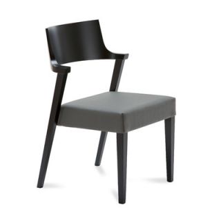 Domitalia Lirica Leather Side Chair LIRICA Finish: Black Matt Lacquered, Upho